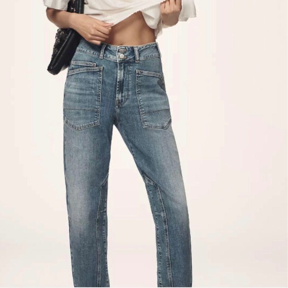 Pilcro and the Letterpress Denim - Anthropologie Pilcro Wanderer Midrise Relaxed Jeans Medium Wash 25